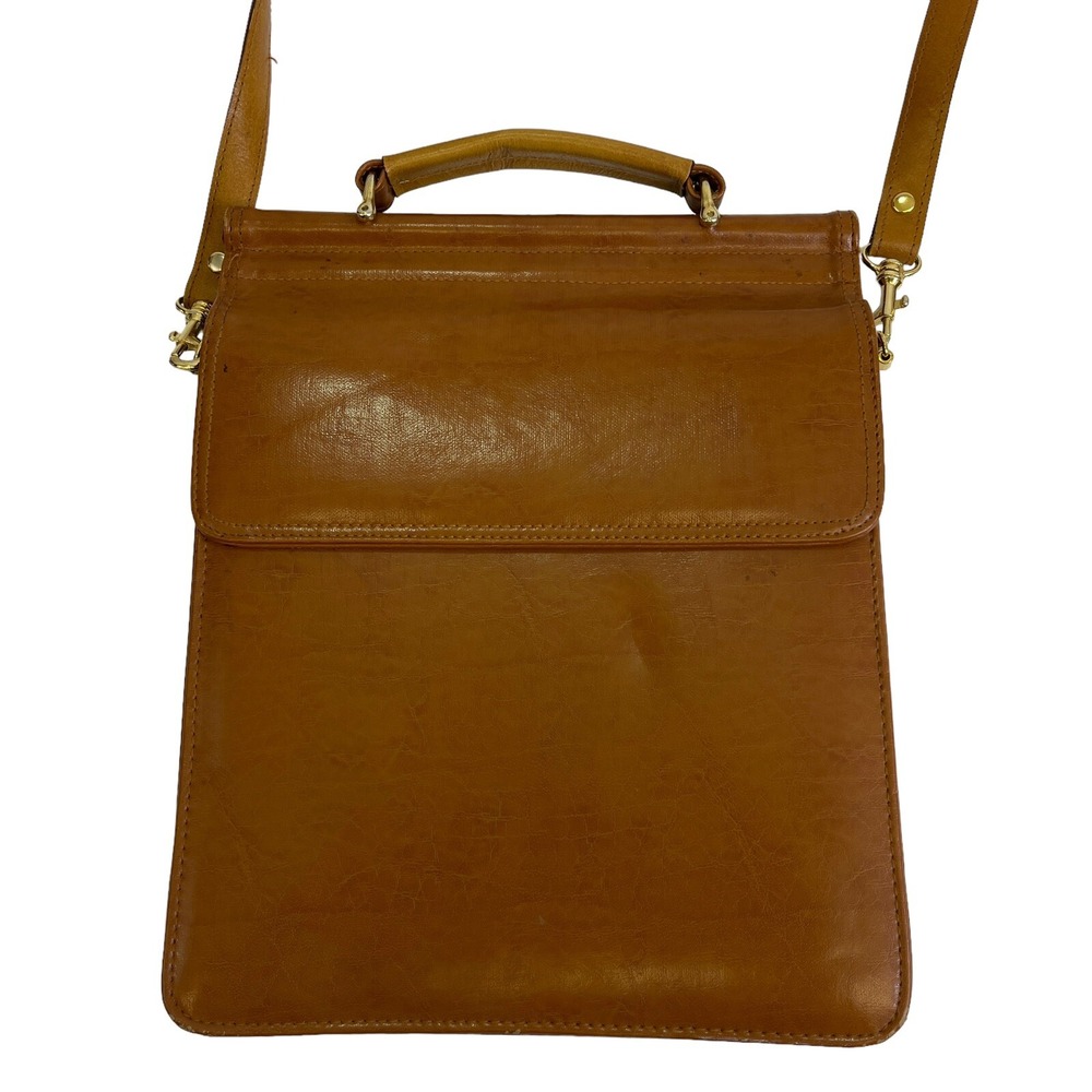 BelleRose  Messenger Bag Crossbody Purse Brown Leather Organizer Handbag 12x10x5 - Picture 4 of 14
